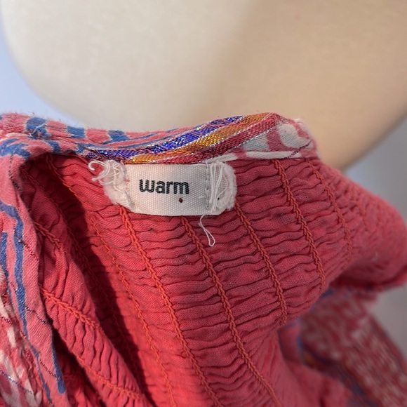 Warm Pink Smocked Striped Maxi‎ Dress 1 - Picture 9 of 10